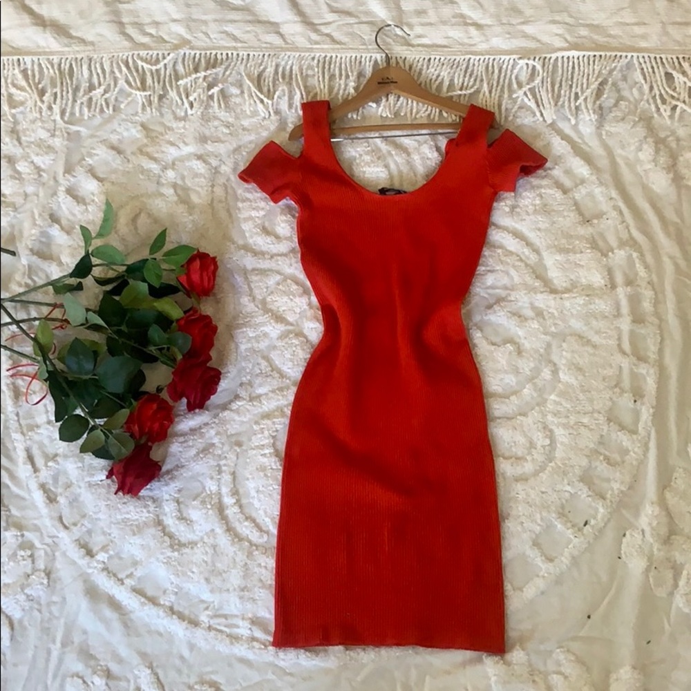 BEBE Woman, Red dress